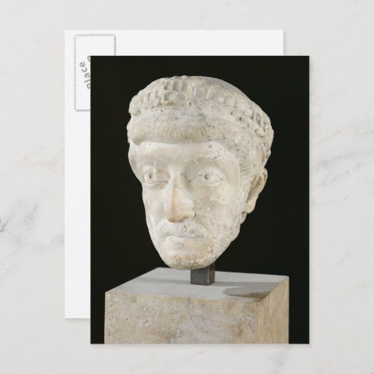 Hoofd van keizer Theodosius II Briefkaart (Voorkant / Achterkant)