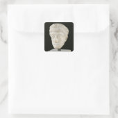 Hoofd van keizer Theodosius II Vierkante Sticker (Tas)