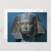 Hoofd van koning Djedefre, van Abu Roash, oud Briefkaart (Voorkant / Achterkant)