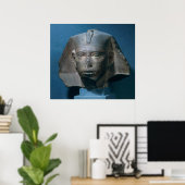 Hoofd van koning Djedefre, van Abu Roash, oud Poster (Thuiskantoor)