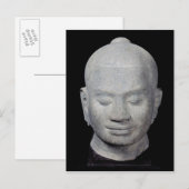 Hoofd van Koning Jayavarman VII Bayon Style Briefkaart (Voorkant / Achterkant)