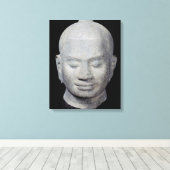 Hoofd van Koning Jayavarman VII Bayon Style Canvas Afdruk (Insitu (Houten vloer))
