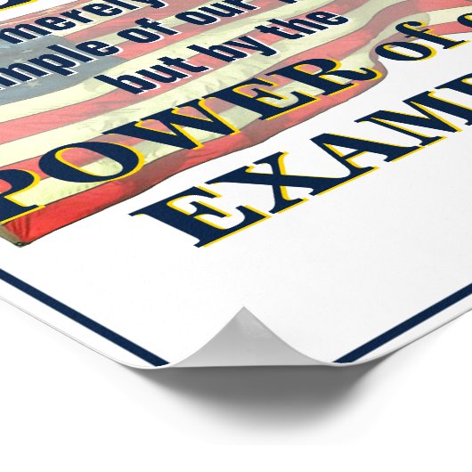 Hoofd van kracht van ons voorbeeld poster (Hoek)