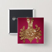 Hoofd van Medusa, uit Peru Vierkante Button 5,1 Cm (Voorkant /achterkant)