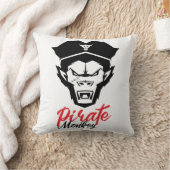 Hoofd van Pirate Monkey T-Shirt Kussen (Deken)