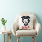 Hoofd van Pirate Monkey T-Shirt Kussen (Stoel)