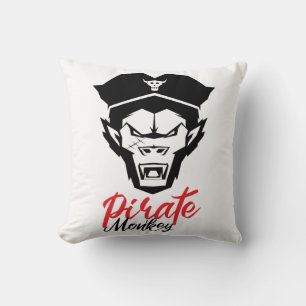 Hoofd van Pirate Monkey T-Shirt Kussen