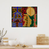 Hoofd van Reiki Healing Signs van Navin Poster (Keuken)