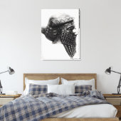 Hoofd van Sargon I 2400-2200 BC Canvas Afdruk (Insitu (Slaapkamer))