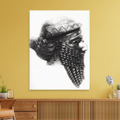 Hoofd van Sargon I 2400-2200 BC Canvas Afdruk (Insitu (Woonkamer))