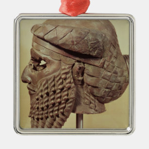 Hoofd van Sargon I 2400-2200 BC Metalen Ornament