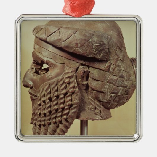 Hoofd van Sargon I 2400-2200 BC Metalen Ornament (Voorkant)