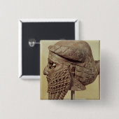 Hoofd van Sargon I 2400-2200 BC Vierkante Button 5,1 Cm (Voorkant /achterkant)