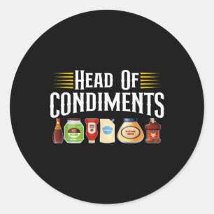 Hoofd van specerijen Barbecue Grill BBQ Party Meat Ronde Sticker