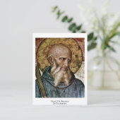 Hoofd van St. Benedictus door Fra Angelico Briefkaart (Staand voorkant)