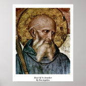 Hoofd van St. Benedictus door Fra Angelico Poster (Voorkant)