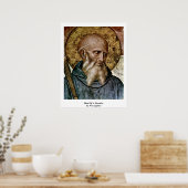 Hoofd van St. Benedictus door Fra Angelico Poster (Keuken)