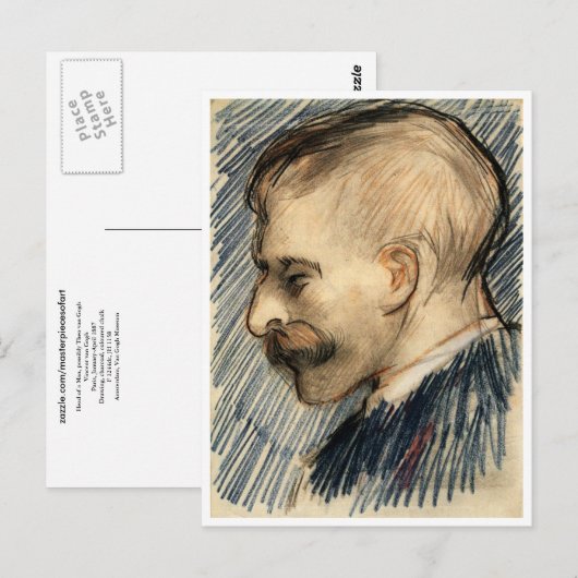 Hoofd van Theo van Gogh Van Gogh Fine Art Briefkaart (Voorkant / Achterkant)