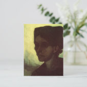 Hoofd van Young Peasant Woman door Vincent van Gog Briefkaart (Staand voorkant)