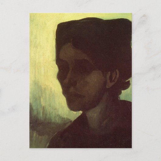 Hoofd van Young Peasant Woman door Vincent van Gog Briefkaart (Voorkant)