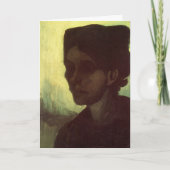 Hoofd van Young Peasant Woman door Vincent van Gog Kaart (Voorkant)