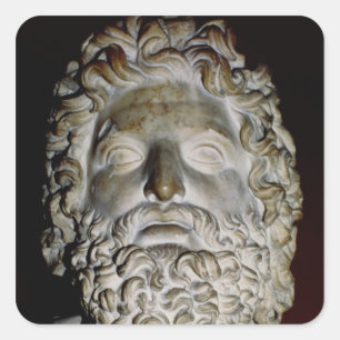 Hoofd van Zeus Vierkante Sticker