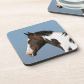 Hoofd verf paard 1 bier onderzetter (Linkerzijde)