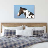 Hoofd verf paard 1 canvas afdruk (Insitu (Slaapkamer))
