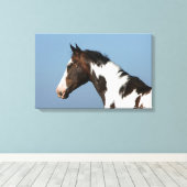 Hoofd verf paard 1 canvas afdruk (Insitu (Houten vloer))