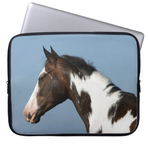Hoofd verf paard 1 laptop sleeve