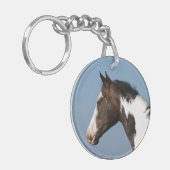 Hoofd verf paard 1 sleutelhanger (Voorkant Links)