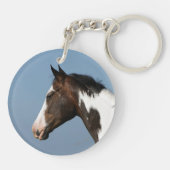 Hoofd verf paard 1 sleutelhanger (Achterkant)
