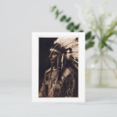 Hoofd Vintage Arikara Briefkaart (Staand voorkant)
