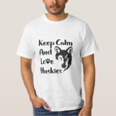Hoofd Vintage Siberian Husky T-shirt (Voorkant)