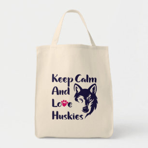 Hoofd Vintage Siberian Husky Tote Bag
