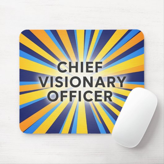 Hoofd Visie Officer Sunburst Retro Muismat (Met muis)