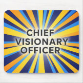 Hoofd Visie Officer Sunburst Retro Muismat (Voorkant)