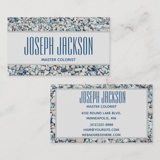 Hoofd Visitekaartje achtergrond kleutersteen (Voorkant / Achterkant)