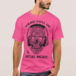 Hoofd vol metal muziek t-shirt