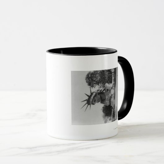 Hoofd Vrijheidsbeeld in Parijs Park Mok (Voorkant rechts)