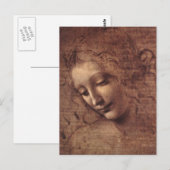 Hoofd vrouw briefkaart (Voorkant / Achterkant)