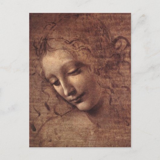 Hoofd vrouw briefkaart (Voorkant)