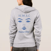 Hoofd Vrouw in Charge Zip Hoodie (Achterkant)