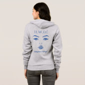 Hoofd Vrouw in Charge Zip Hoodie (Achterkant volledig)