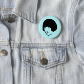 Hoofd vrouw ronde button 5,7 cm (In situ)