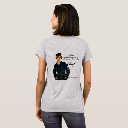 Hoofd vrouw t-shirt (Achterkant volledig)