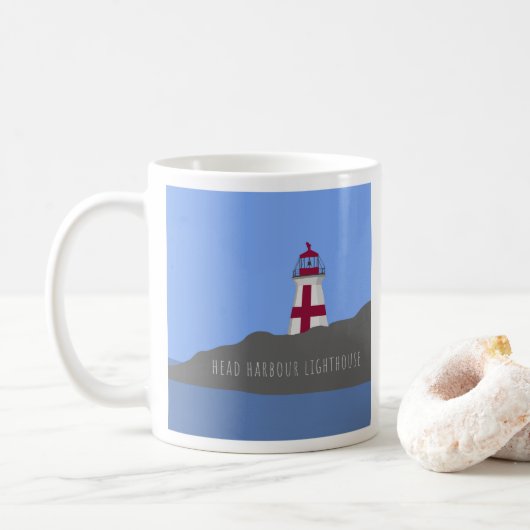 Hoofd vuurtoren mok (Met donut)