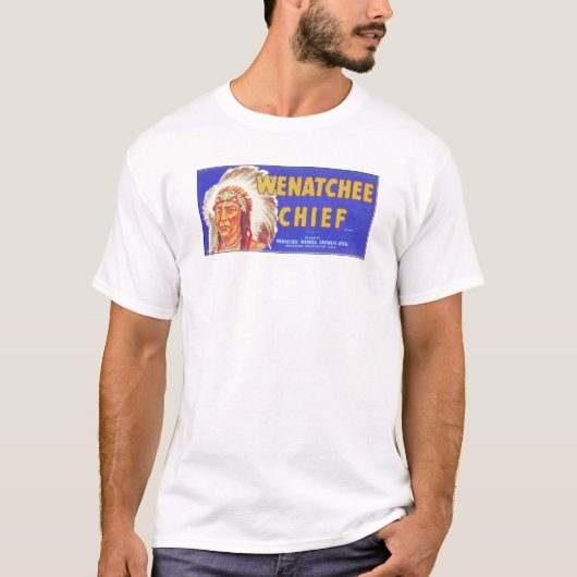 Hoofd Wenatchee - etiket voor fruitkratten T-shirt (Voorkant)