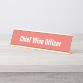 Hoofd wijnofficier Naam Bord Bureau Naambordje (Voorkant)