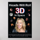 Hoofd zal 3D rollen: in de ruimte Poster (Voorkant)